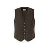 INTO THE EAST 25 Autumn/Winter Dark Moss Green V-Neck Corduroy Vest/Tapered Casual Pants ITE-E1DGAW032GR20VE-LV Vest